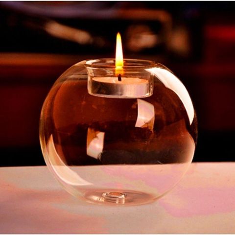Cristal de vidrio sostenedor de vela de boda romántica de la barra del Partido de la Decoración de casa gráfico nuevo ► Foto 1/6