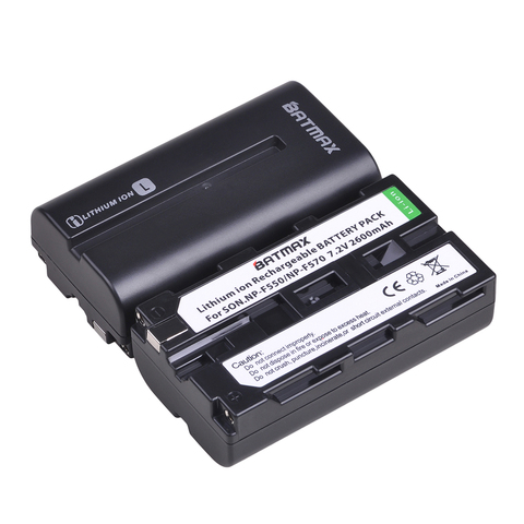 2 uds. De baterías recargables de ion de litio para Sony NP-F330, NP-F530, NP-F570, Hi-8, 2600mAhNP-F550 NP F550 NPF550 ► Foto 1/6