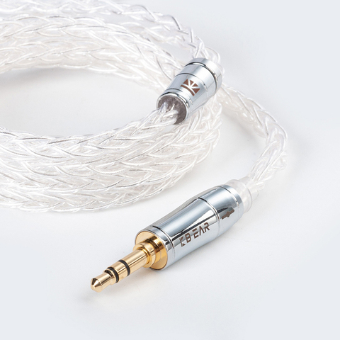 KBEAR limpio Pro 8 núcleo de plata pura Cable con 2Pin/QDC/TFZ/MMCX 3,5mm para KZ ZSX ZAX ASX EDX DQ6 BLON BL01 BL03 TRI I3 Starsea ► Foto 1/6