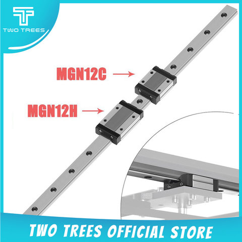 Nuevo 3D impresora guía lineal Core xy MGN12 100, 150, 200, 250, 300, 350, 400, 450, 500, 550, 600mm lineal riel + MGN12C o MGN12H transporte ► Foto 1/6