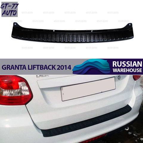 Cubierta protectora de parachoques trasero para Lada Granta LIFTBACK 2014-2017 material exterior de moldeo protector plástico ABS estilo tuning ► Foto 1/6