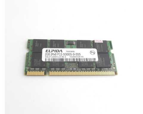 Memoria elpide SODIMM DDR2 2GB 2rx8 pc2-5300s-9-555 ► Foto 1/3