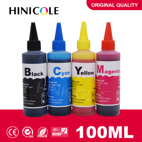 Hinicole-tinta de impresora 100ml, Kit de recarga de botella para HP, Canon, Brother, Epson, Ricoh, Cartucho de inyección, tanque Ciss ► Foto 1/6