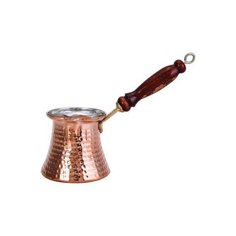 Cezve-cafetera de cobre de estilo turco tradicional hecha a mano, cafetera otomana para café, té, Espresso, 100, hecha a mano, hecha en Turquía ► Foto 1/6