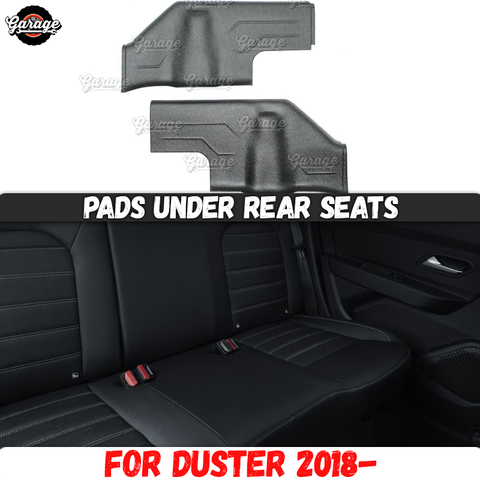 Almohadilla debajo de los asientos traseros para Dacia Duster 2022, accesorios de moldura de plástico ABS, protección de alfombras, moldura interior de estilo de coche ► Foto 1/6