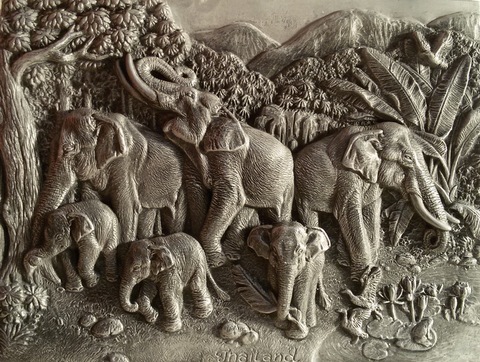 Forma para piedra de decoración elefantes ► Foto 1/3