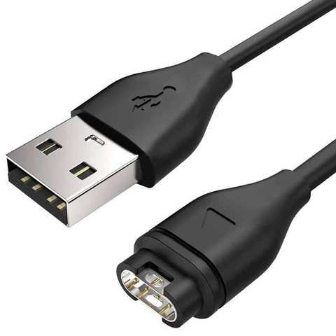 Cable de Carga y Datos USB Negro para Garmin Forerunner 935 D2 Charlie Instinct Approach S60/X10/S10 Fenix 5/5S/5X ► Foto 1/2