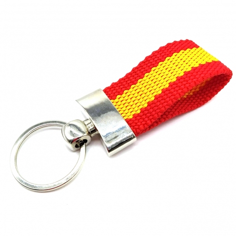 BDM - Llavero de la bandera de España. Un regalo original para hombre y mujer. Anilla para coche y llaves ► Foto 1/3