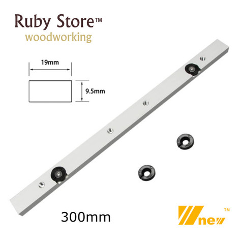 Barra deslizante de inglete de aluminio para pista en T estándar, accesorios de Sierra de mesa para carpintería, 300mm (12 