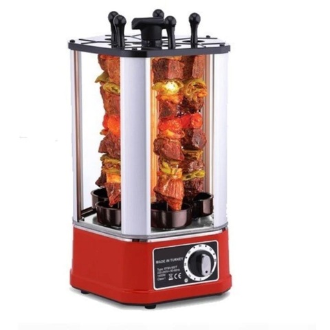 Máquina eléctrica para parrilla Shawarma Gyro Doner Kebab, asador sin humo, acero inoxidable, cocina casera, Económica ► Foto 1/6