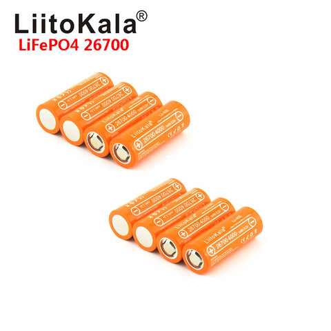 LiitoKala-batería recargable para luz solar, Lii-40E3.2V, 26700, 4000mAh, Lifepo4, luz de advertencia, micrófonos en lugar de 26650 ► Foto 1/6
