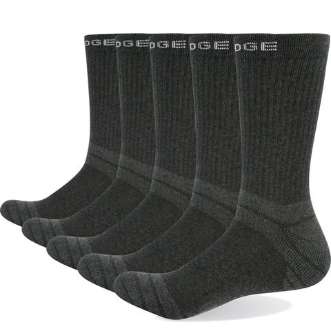 Calcetines deportivos de algodón Coolmax con cojín de marca YUEDGE para hombre, calcetines deportivos, calcetines deportivos para senderismo y baloncesto (5 par/pack) ► Foto 1/6
