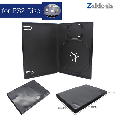 Funda de repuesto para PS2, caja de repuesto para consola Playstation 2, CD individual, color negro ► Foto 1/4