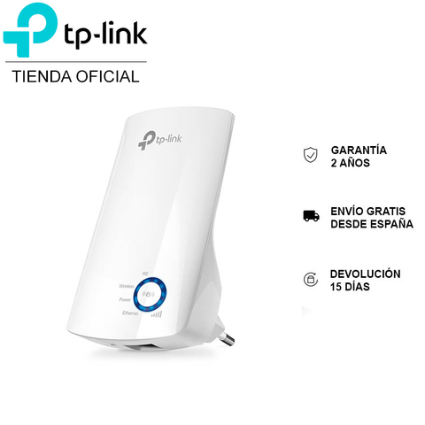 Repetidor WiFi TP-LINK TL-WA850RE, extensor de cobertura, 2.4GHz (300Mbps), ethernet (10/100Mbps), modo AP, antenas internas ► Foto 1/6