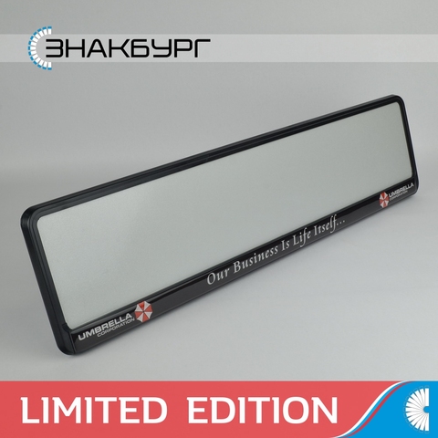 DD06 UMBRELLA Corporation  License plate frame. Tuning Plastic number plate holder for VAG toyota lexus bmw mercedes porsche audi vw golf polo kia hyundai subaru nissan renault honda mazda ford jdm amg. A.ST.SILKPRINT ► Foto 1/6