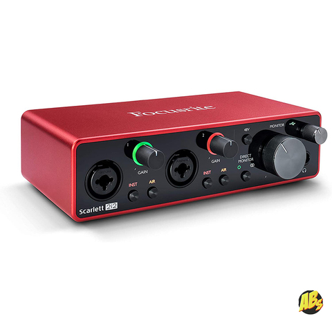 Focusrite-AMPLIFICADOR DE AURICULARES Scarlett 2i2 (tercera generación), amplificador de audio con interfaz de audio, tarjeta de sonido USB, Mac win ► Foto 1/5