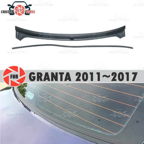 Cubierta de placa de protección para coche Lada Granta 2011 ~ 2017 jabot, cubierta de plástico ABS para ventana trasera, protector embellecedor, accesorios para coche ► Foto 1/6