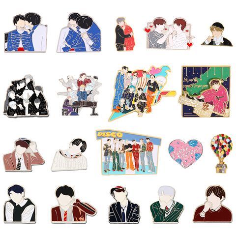 Love Yourself broche corazón ostentoso Pin de Metal Kpop Bangtan niños colección de Pins dibujos animados insignia broches bisutería regalos ► Foto 1/6