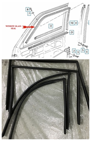 Sello para ventana de cristal, Guía para ventana de cristal, burlete para VW Passat Syncro Varian Quantum 1981-1988 ► Foto 1/4