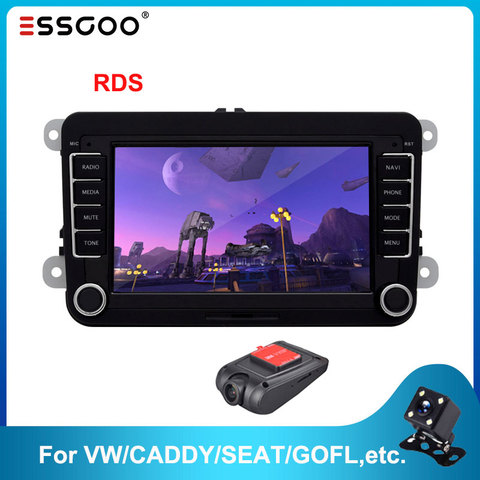 Essgoo-Radio Multimedia con GPS para coche, Radio con reproductor, Android, 7 pulgadas, 2Din, vídeo estéreo, MP5, para Volkswagen, VW ► Foto 1/6