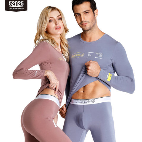 Ropa interior térmica para hombre y mujer, Calzoncillos largos suaves y cómodos, conjunto de ropa interior térmica, 52025 ► Foto 1/6