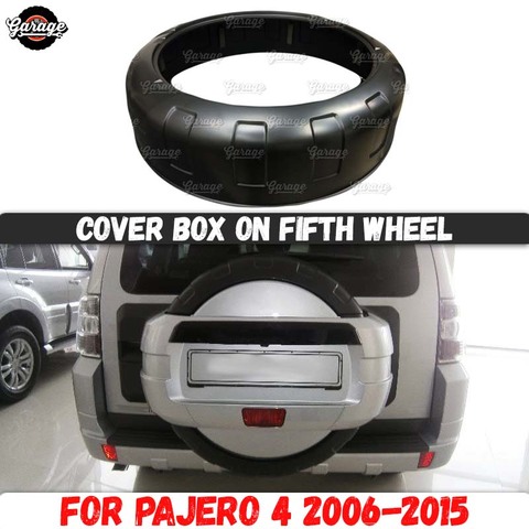 Caja de cubierta en la 5. ª rueda para Mitsubishi Pajero 4, accesorios de plástico ABS, decoración de estilismo para coche ► Foto 1/6