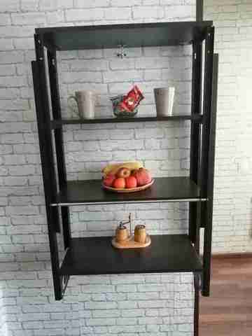 Mesa de pared plegable, montada en la pared Muebles plegables de delfín de 860mm de ancho para el hogar, mesa de comedor, muebles de Mesa para el desayuno ► Foto 1/6