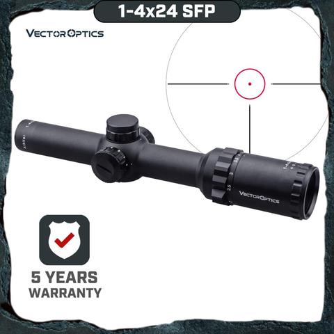 Vector Optics Arbiter 1-4x24 SFP caza mira de rifle iluminada punto rojo vista para retroceso pesado. 308 30-06 cal. Rifles y pistolas de aire ► Foto 1/6