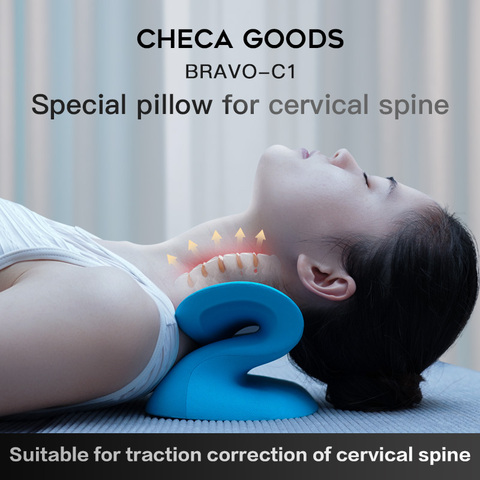 Almohadas para cama, almohada de cuello tipo S de rebote lento, almohada ortopédica de tracción cervical para el dolor de cuello, almohadas para dormir ► Foto 1/5