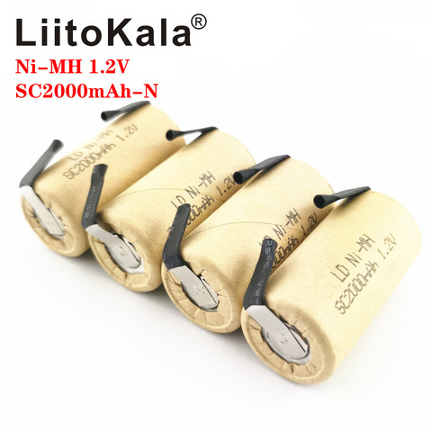 LiitoKala-batería recargable SC 1,2 v Ni-MH 2000mAh, 10C 15C, para aspiradora limpiadora limpiamoquetas, Dron, batería de taladro eléctrico, bricolaje nicke ► Foto 1/4