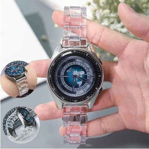 Correa de resina de acero transparente para reloj Huawei, pulsera de 20mm y 22mm para Huami Amazfit Bip para Samsung Galaxy Watch de 46mm y 42mm ► Foto 1/6
