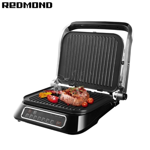 REDMOND-parrilla eléctrica Steakmaster RGM-M805, negra, acero, contacto ► Foto 1/6