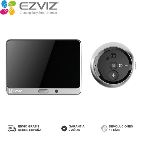 EZVIZ DP1C, Mirilla inteligente inalámbrica, Para puerta, WiFi de 2.4GHz, Detección movimiento, Video HD 720p, Visión Nocturna ► Foto 1/6