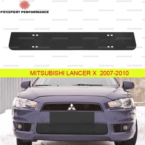Protector de invierno para rejilla de parachoques de Mitsubishi Lancer X 2007-2010, cubierta de radiador, plástico ABS, estilismo para coche ► Foto 1/5