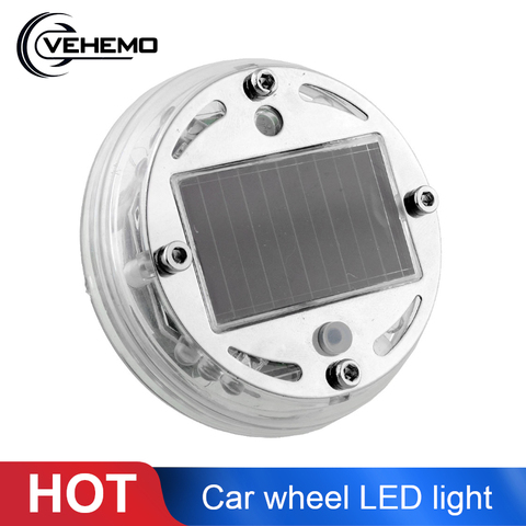 Vehemo 4 modo 12 LED moda atractiva Car Auto Solar ahorro de energía Flash luz de la rueda de Color Decoración ► Foto 1/5