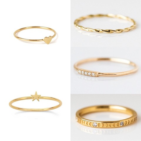 Anillos De Compromiso Punk minimalistas para mujer, de Plata de Ley 925 de lujo, aniversario, regalo de fiesta de cumpleaños, joyería fina ► Foto 1/6