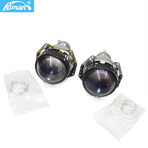 RONAN-proyector de lentes de Bi xenon H4 3R G5 para coche, retroiluminación de estilo de coche, D2S D2H xenón bombilla HID, película Azul HD de 3,0 pulgadas ► Foto 1/6