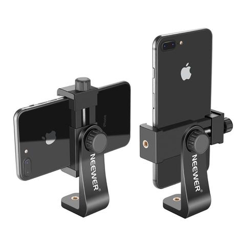 Neewer soporte Vertical para teléfono inteligente, adaptador de trípode con Clip para teléfono para iPhone 12/11 Pro Max/X, Galaxy S20 +/S20, Huawei P40 Pro ► Foto 1/6