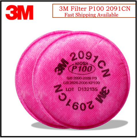 3M-filtro de partículas P100, protección respiratoria, alta eficiencia de filtro, uso con máscara 3M LT044, 2091 Original ► Foto 1/6