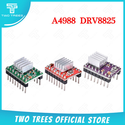 TWOTREES-piezas de impresora 3D Reprap A4988 DRV8825 módulo controlador de Motor paso a paso con disipador térmico Stepstick DRV8825 Compatible StepStick ► Foto 1/6