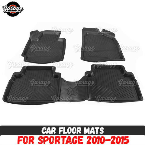 Alfombrillas de goma para coche Kia Sportage, accesorios de protección de alfombras para interior de coche, 1 juego/4 Uds. O 2 Uds., 2010-2015 ► Foto 1/5