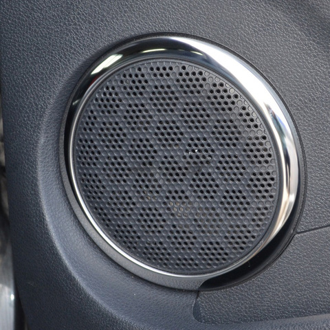 4 Uds de la puerta de acero inoxidable altavoz estéreo sonido decorativo de adornos para Dacia Logan de Renault 2 Sandero 2 cromo accesso ► Foto 1/3