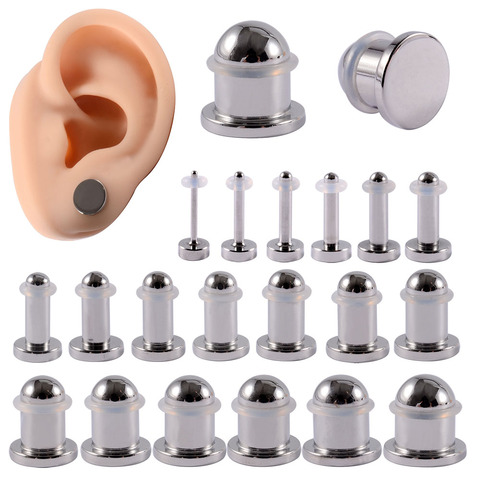 Par de tapones para los oídos de superficie de espejo, expansor de medidores de oreja de acero quirúrgico, elásticos para la oreja, Piercing para el cuerpo, joyería de 1mm-10mm ► Foto 1/6