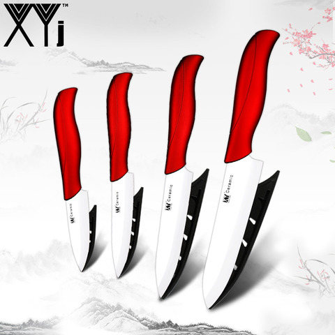 XYj-cuchillos de cocina de Zirconia, Set de cocina de regalo para esposa, cuchillo de cerámica de 3 