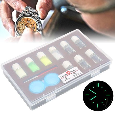 Kit de herramientas de reparación de relojes en polvo fluorescente luminoso, reloj profesional en 4 colores, gran oferta ► Foto 1/6