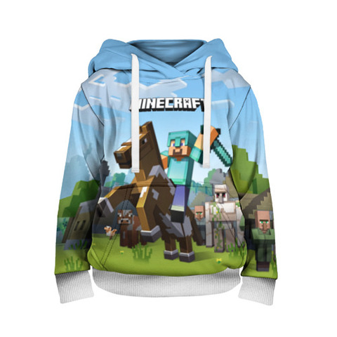 Sudadera para niños 3D Minecraft en el caballo ► Foto 1/2