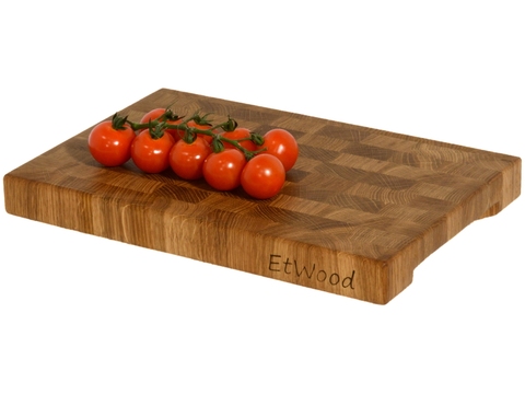 Corte de cocina tablero extremo madera, roble, 30x20x3 cm., Art. 057, EtWood ► Foto 1/4