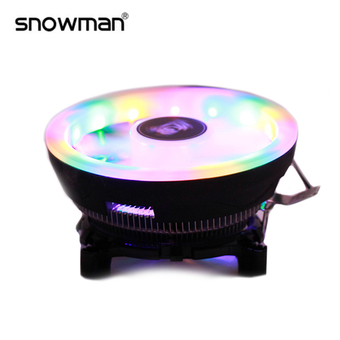 Enfriador para el procesador muñeco de nieve M105,1 ventilador, retroiluminación RGB, 3 pines ► Foto 1/4