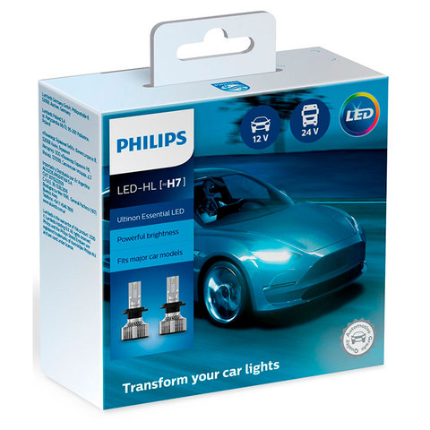 Philips-bombillas LED de coche ultinon essential, H7 6500K, 11972UE2X2, 2 uds. ► Foto 1/6