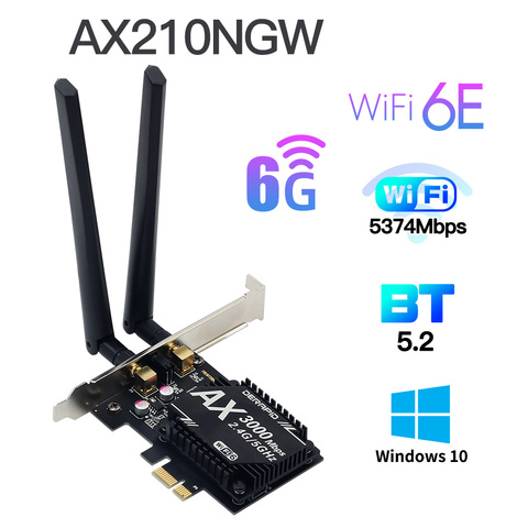 Intel-adaptador inalámbrico de doble banda, tarjeta de red de escritorio con Bluetooth 3000, 5,2 Mbps, wifi, 6E, 2,4G/5G/6Ghz, 802.11AX/AC ► Foto 1/6